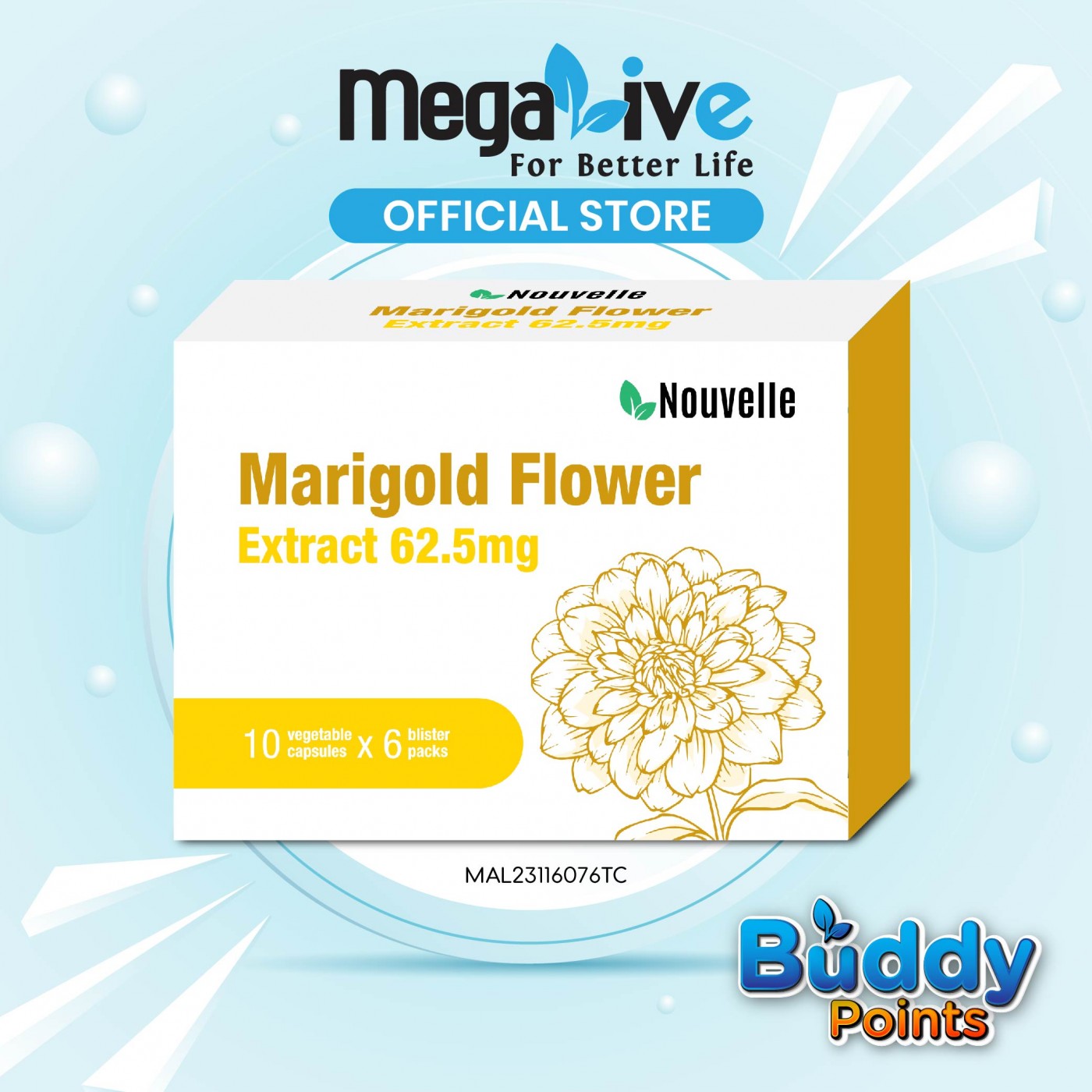 Nouvelle Marigold Flower Extract 62.5MG (6x10's blisters)